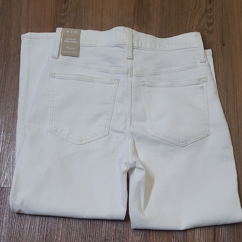 Madewell Women's Straight Leg White Jeans new color cream zise w  27 p.‎